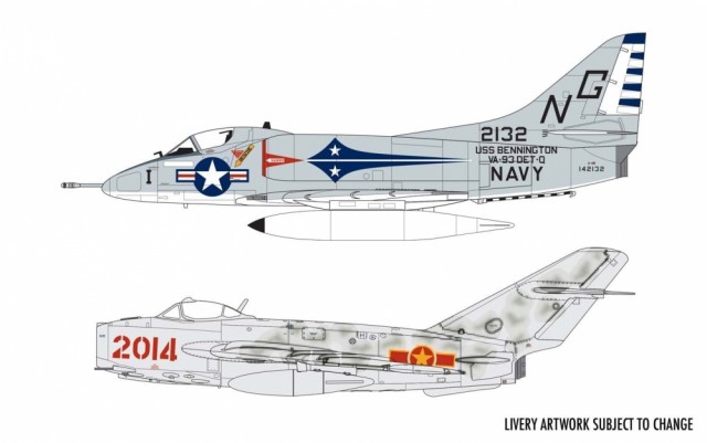 Airfix Gavesett 1/72 MiG-17F Fresco and Douglas A-4B Skyhawk