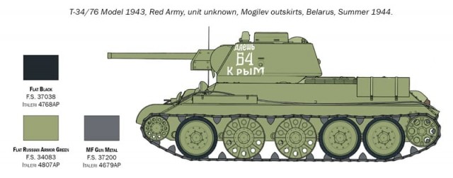 Italeri 1/72 T-34/76 Model 1943