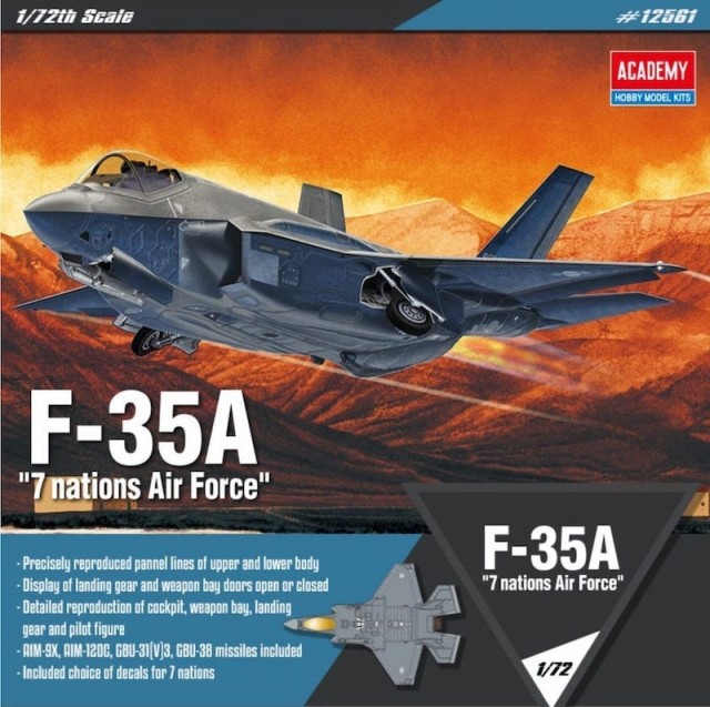 Academy 1/72 F-35A "7 Nations Airforce" (Norske dekaler)