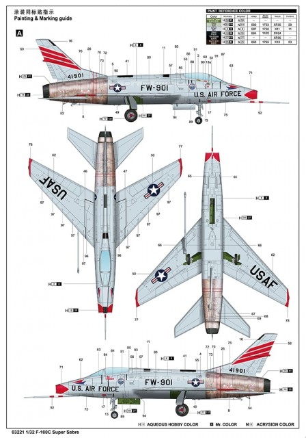 Trumpeter 1/32 F-100C Super Sabre