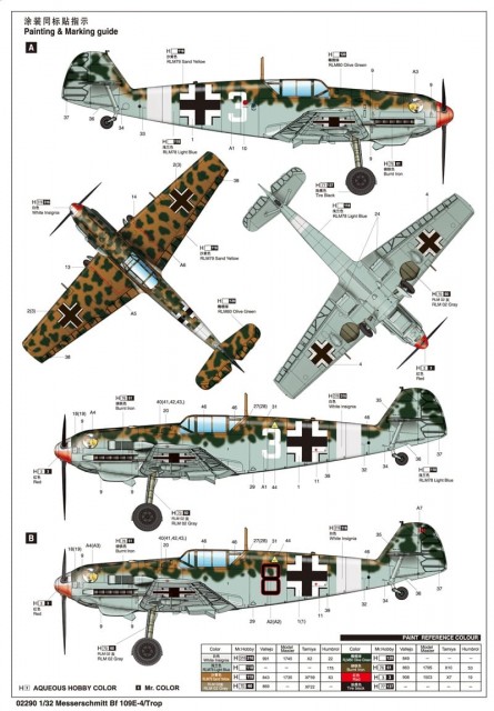 Trumpeter 1/32 Messerschmitt Bf-109 E-4/Trop