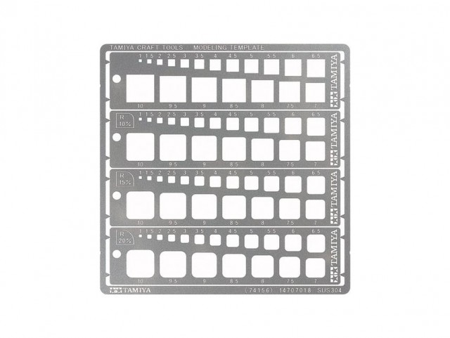 Tamiya Modeling Templates Square 1-10mm