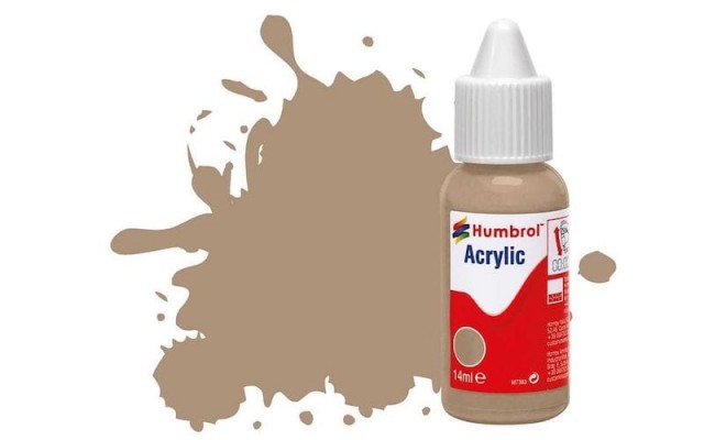 Humbrol Akryl No 72 Khaki Drill - Matt 14ml Dropper Bottle