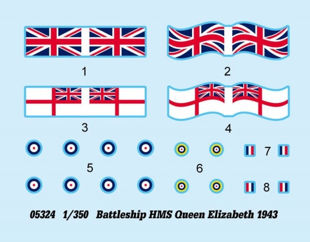 Trumpeter 1/350 Battleship HMS Queen Elizabeth 1943