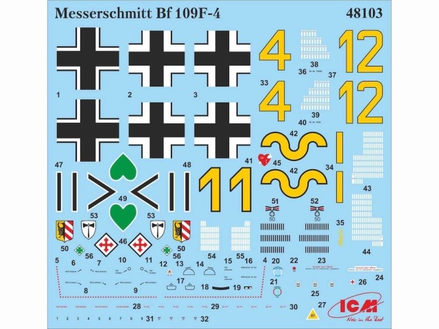 ICM 1/48 WWII Luftwaffe Airfield w/2 Aircrafts and 7 Figures