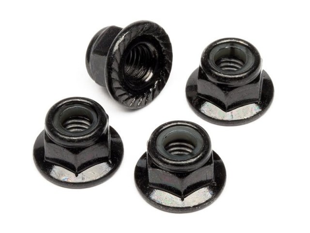 Z682 HPI Flanged Lock Nut M5 (Black/4stk.)