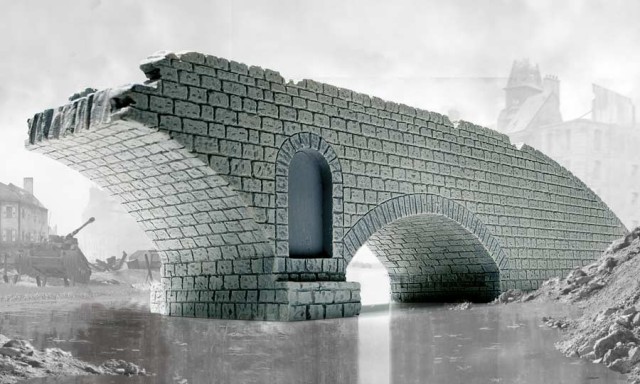 Airfix Plastmodell 1/72 Narrow Road Bridge Broken Span A75012