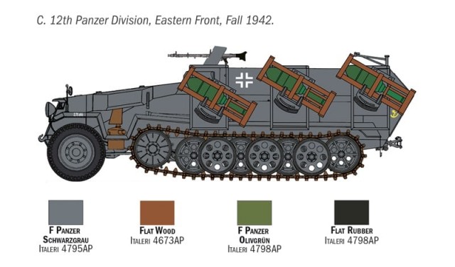 Italeri 1/72 German Sd.Kfz. 251/1 Wurfrahmen 40 Stuka zu Fuss
