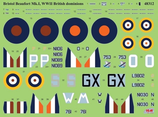 ICM 1/48 Bristol Beaufort Mk.I - WWII British dominions Air Force