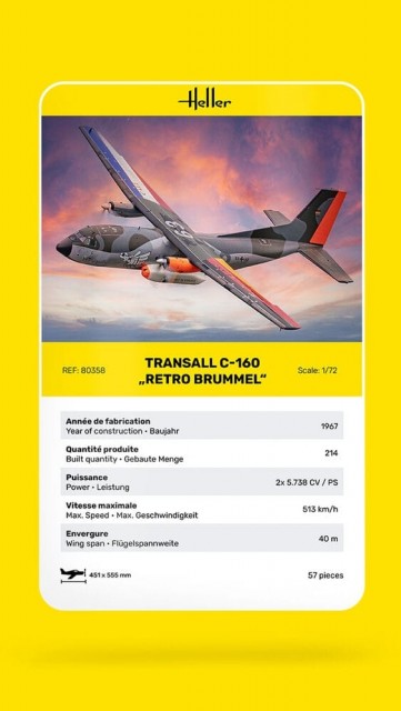 Heller 1/72 Transall C-160 Retro Brummel