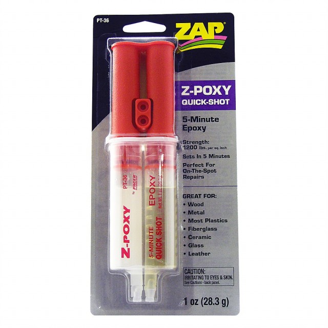 ZAP Z-Poxy 5 Minutes Dual Syringe 28,3g PT36