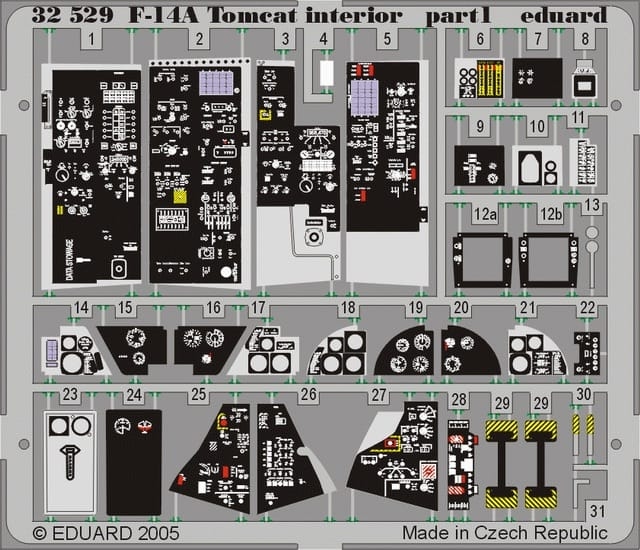 Eduard 1/32 Detaljsett F-14A interior (for Tamiya kit)