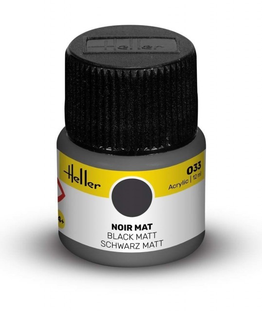 Heller Akryl No 33 Black - Matt 12ml
