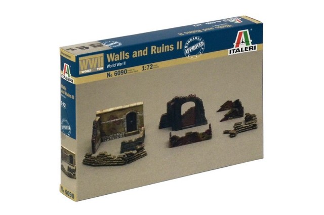 Italeri byggesett 1/72 WWII Walls and Ruins II No 6090