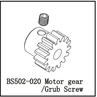 502-020 BSD MOTOR GEAR /GRUB SCREW