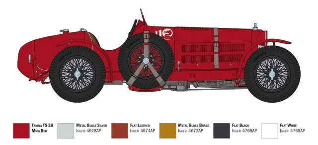 Italeri 1/12 Alfa Romeo 8C 2300 Roadster
