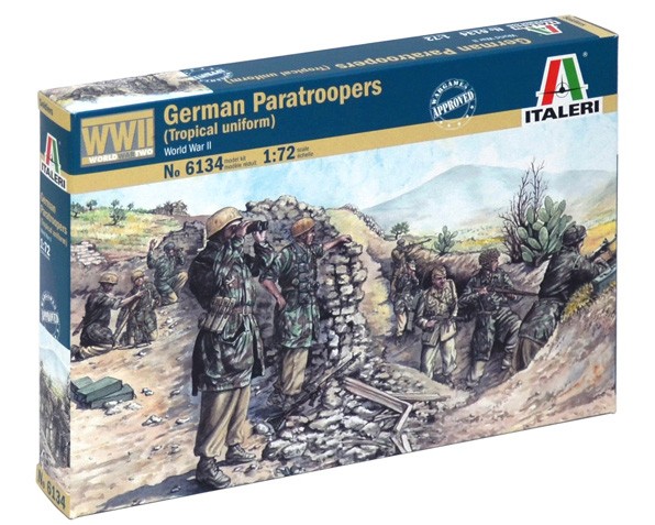 Italeri Infanterisett 1/72 German Paratroopers (Tropical Uniform) No 6134