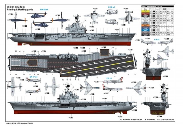 Trumpeter 1/350 USS Intrepid CV-11