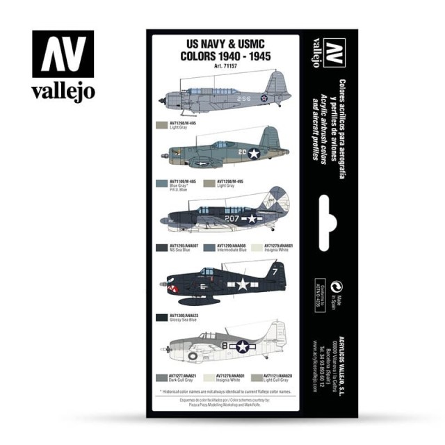 Vallejo Model Air US Navy and USMC Colors 1940-1945