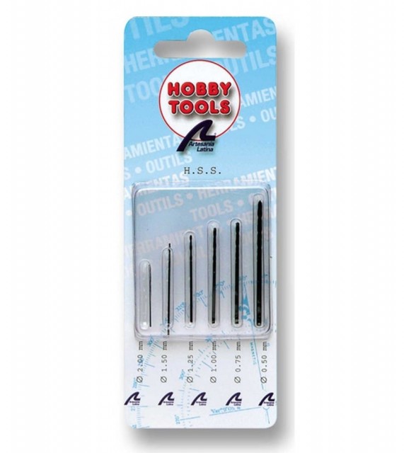 Artesania Boresett 6 forskjellige bor (0,5mm til 2mm)