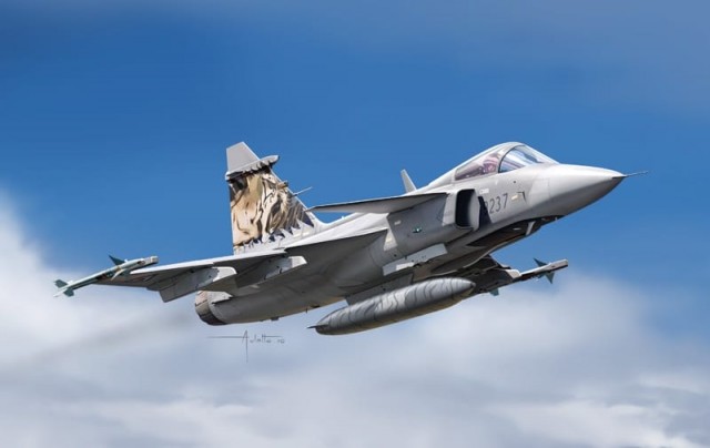 Italeri 1/72 JAS 39 Gripen (svenske dekaler)