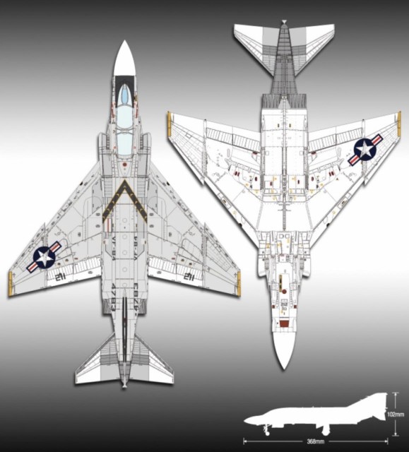 Academy 1/48 USN F-4J Phantom II VF-84 Jolly Rogers