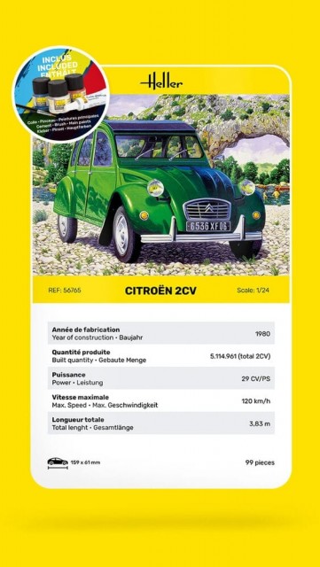 Heller Startsett 1/24 Citroen 2CV