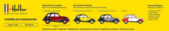 Heller Startsett 1/24 Citroen 2 CV Charleston