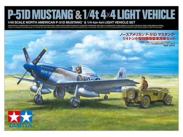 Tamiya 1/48 US P-51D Mustang and 1/4ton 4x4 Light Vehicle