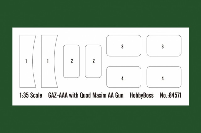HobbyBoss 1/35 GAZ-AAA with Quad Maxim AA gun