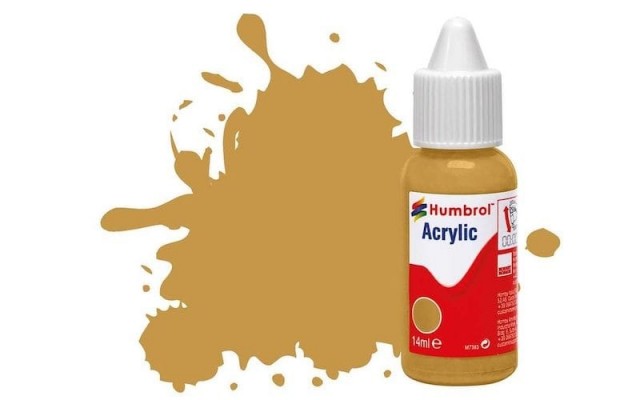Humbrol Akryl No 93 Desert Yellow - Matt 14ml Dropper Bottle