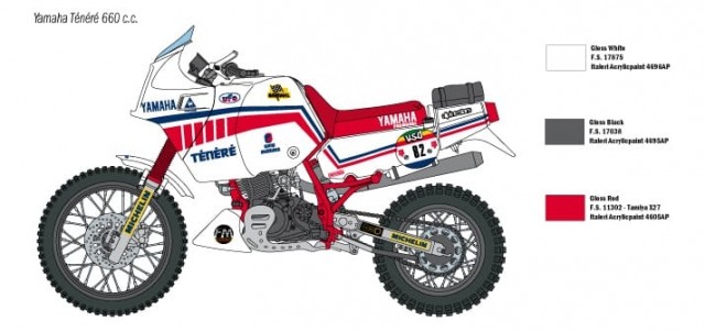 Italeri 1/9 Yamaha Tenere 660cc Paris-Dakar 1986