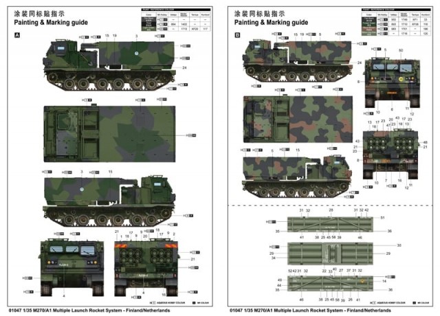 Trumpeter 1/35 M270/A1 Multiple Launch Rocket System - Finland/Netherlands