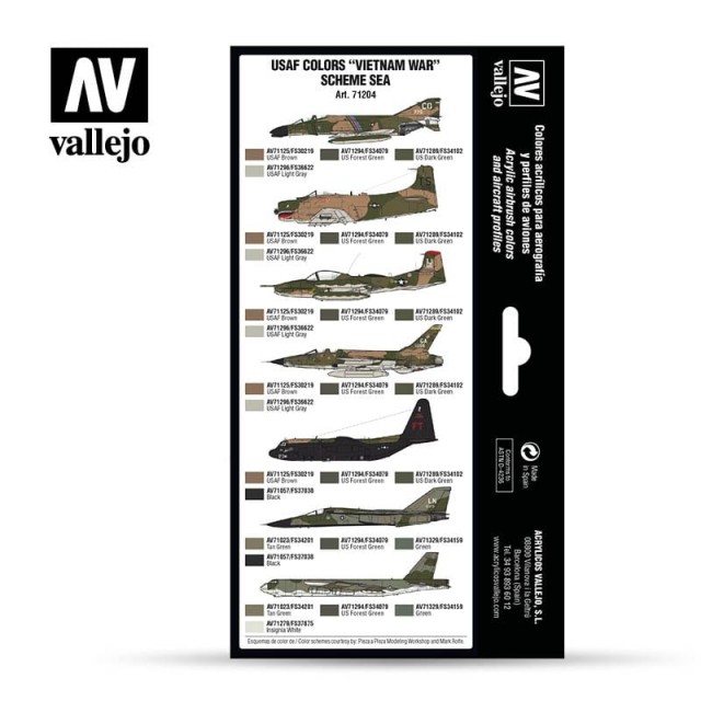 Vallejo Model Air USAF Colors Vietnam War Scheme SEA (South East Asia)