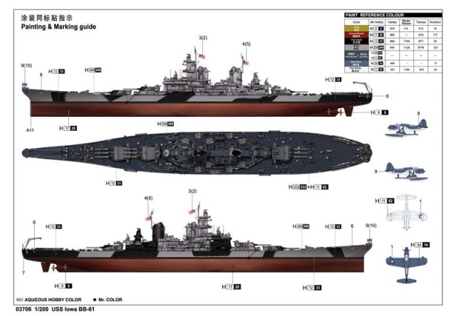 Trumpeter 1/200 USS Iowa BB-61