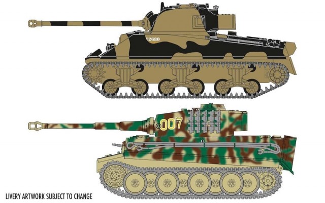 Airfix Gavesett 1/72 Tiger I and Sherman Firefly Vc Classic Conflict